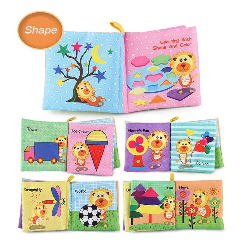 Cute Fruit Vegetables traffic shape Style BabyToy Children Early Education Soft Cloth Books Learning Education Activity Books