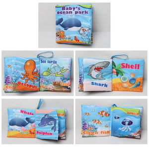 English Language Soft Fabric Cloth Book 0~12 Months Animal Style Baby Toys Hot Early Development Books Learning&Education Toy