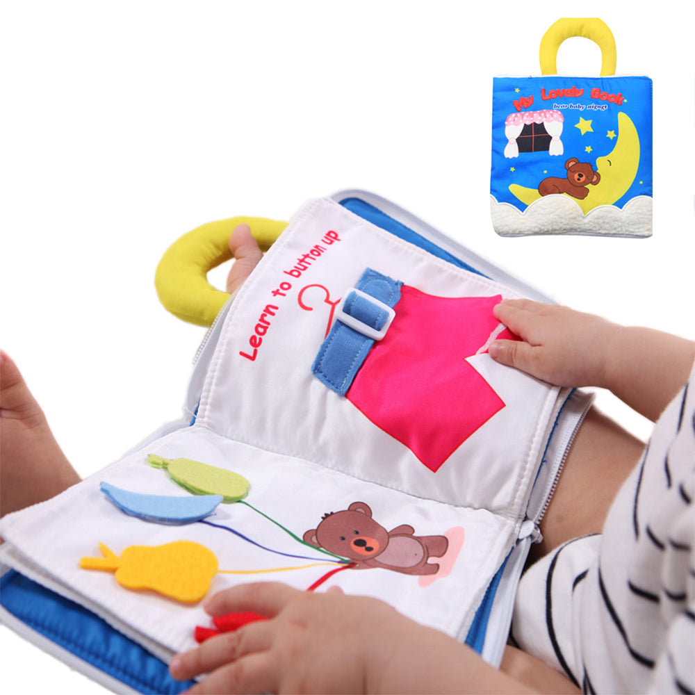 Baby Cloth Book Practice Hand Early Learning Educational Quiet Books Soft Cute Washable Unfolding Parent-Child Interaction Book