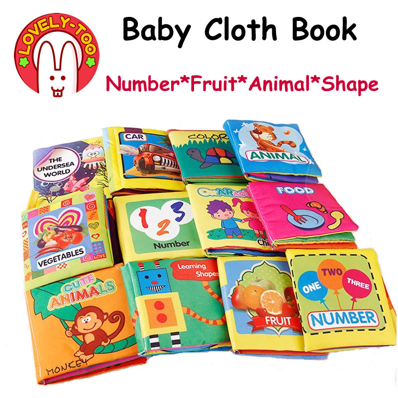 6PCS Baby Cloth Book Soft Quiet Reading For Children 0-3 Years Early Learning Educational Toys For Babies