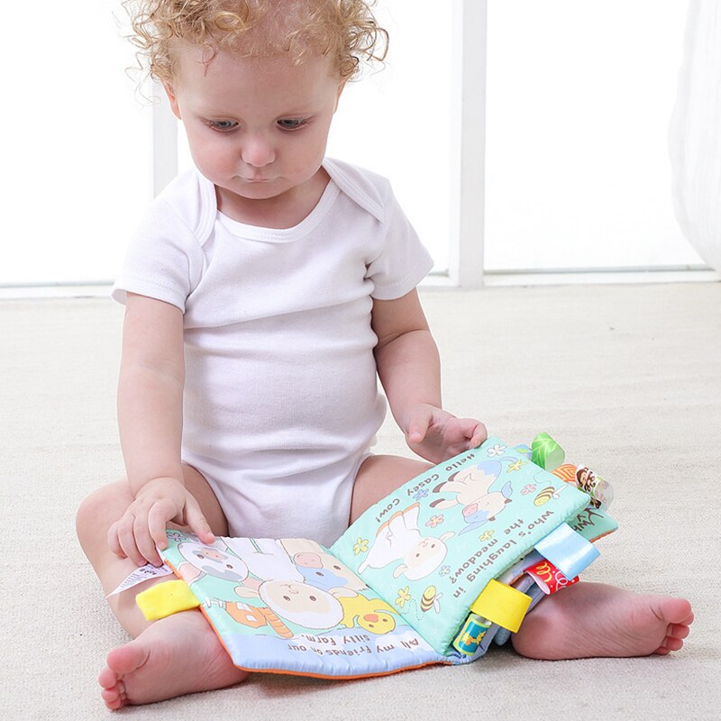 Baby Toys Animal Monkey/Owl/Dog Kids Cloth Books Cute Infant Baby Fabric Book Ratteles Toy 2019 Newborn Learning Educationali