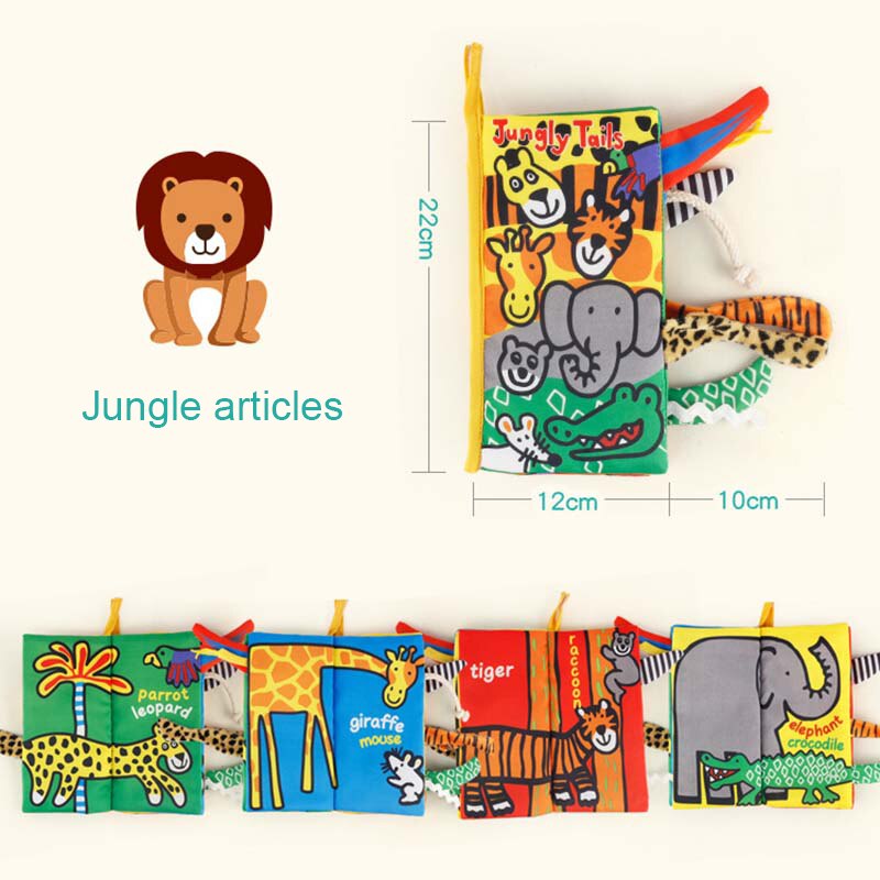 3 Styles Baby Infant Cloth Books Early Learning Educational Toys with Animals  Sensory Stimulation Touch  Soft Development Toy