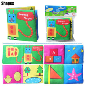 0-36 Month Infant Kids Intelligence Development Cloth Books Child Learning Cognition Vehicles Fruit Numbers Animals Baby Early