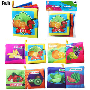 0-36 Month Infant Kids Intelligence Development Cloth Books Child Learning Cognition Vehicles Fruit Numbers Animals Baby Early