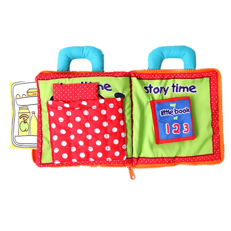 Baby Soft Activity Crinkle Cloth Books Baby Educational Learning Toys Infant Cloth Book