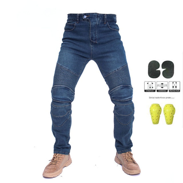 Hot sale Komine motorcycle leisure motorcycle men's cross-country outdoor riding jeans with protective equipment knee pads