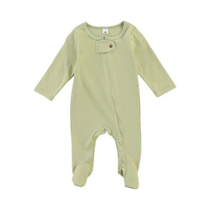 Ma&Baby 0-6M Autumn Spring Infant Newborn Baby Girl Boy Romper Long Sleeve Zipper Jumpsuit Soft Baby Clothing
