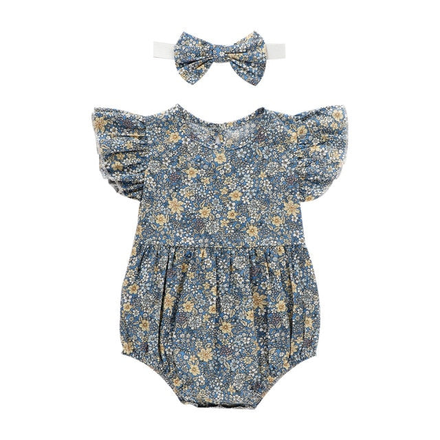 Ma&Baby 0-24M Summer Flower Newborn Infant Baby Girls Romper Ruffles Jumpsuit Playsuit Sleeveless Clothes Costumes
